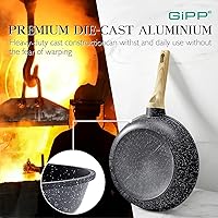 Vista 7 de GiPP 21Psc Pots and Pans Set Non Stick - Grey Ceramic Kitchen Cookware Sets Nonstick Induction Cookware Non-toxic Cooking Pan Set with Silicone