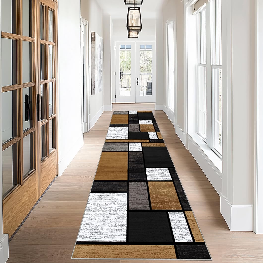 Dywan kuchenny, nadający się do prania, chodnik do przedpokoju, antypoślizgowy chodnik na korytarz, 120 x 350 cm, niskie runo, wycieraczka podłogowa, chłonny chodnik do przedpokoju, sypialni, łazienki
