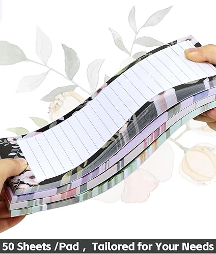 Miniatura 3 de Libretas magnéticas para refrigerador de 9 x 3.5 pulgadas (paquete de 8) bloc de notas magnético grande para refrigerador, lista de compras pequeña,