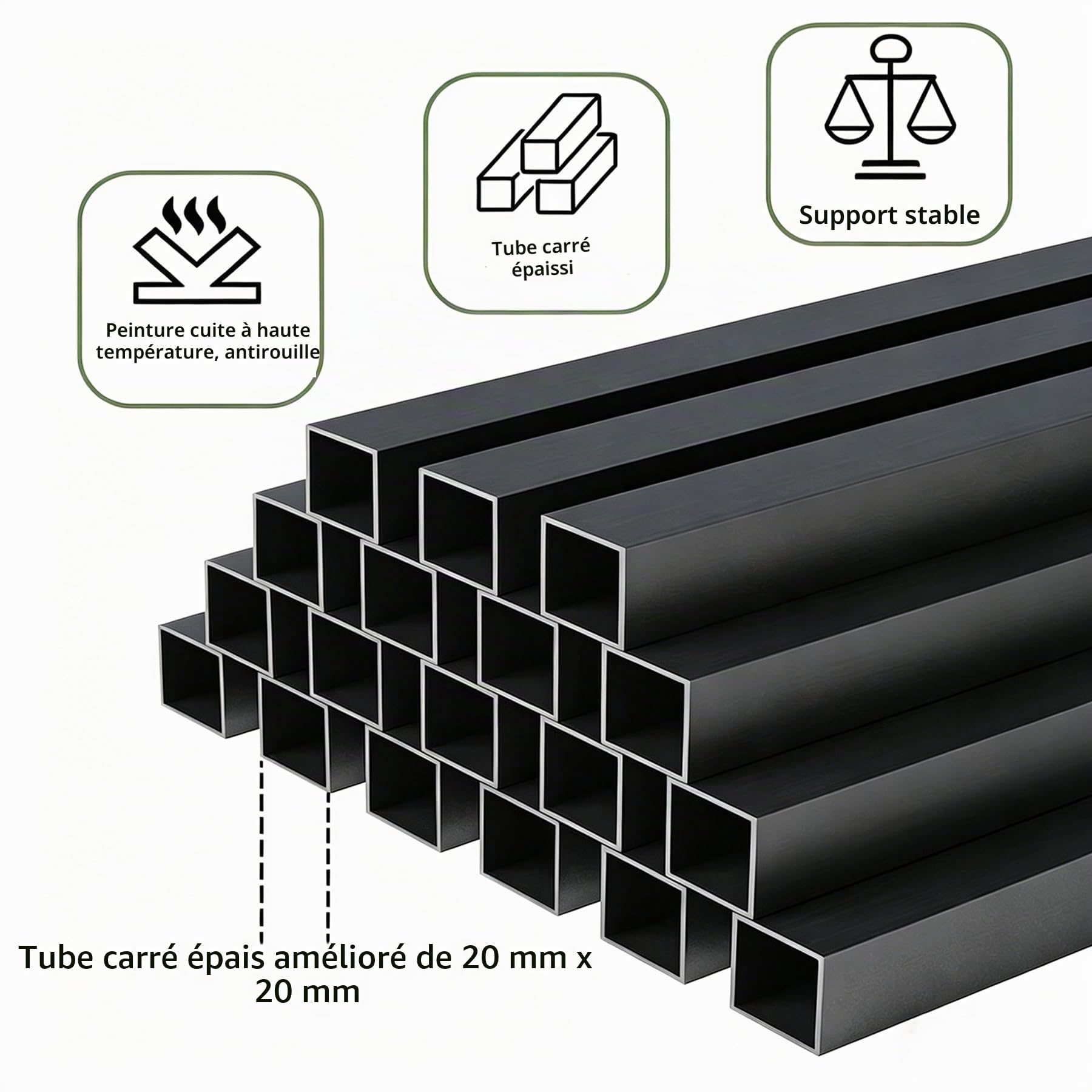 Arche à rosiers métal 140x230 cm, Arceau de Jardin autoportant, Treillis et Support pour Plantes grimpantes, pergola déco pour extérieur, terrasse, Mariage et cérémonie (Noir)