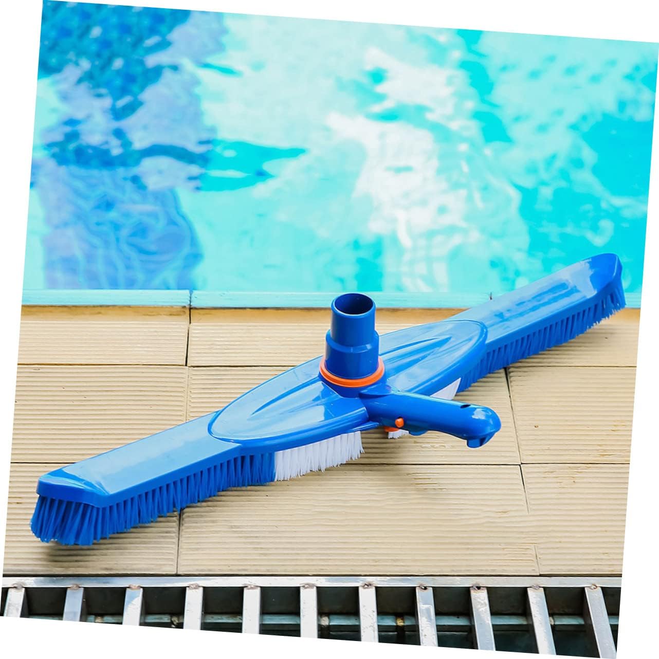 Dense Plastic Bristles Cleaning Brush Pool Brush Handle for Pool Cleaning for Wall and Floor