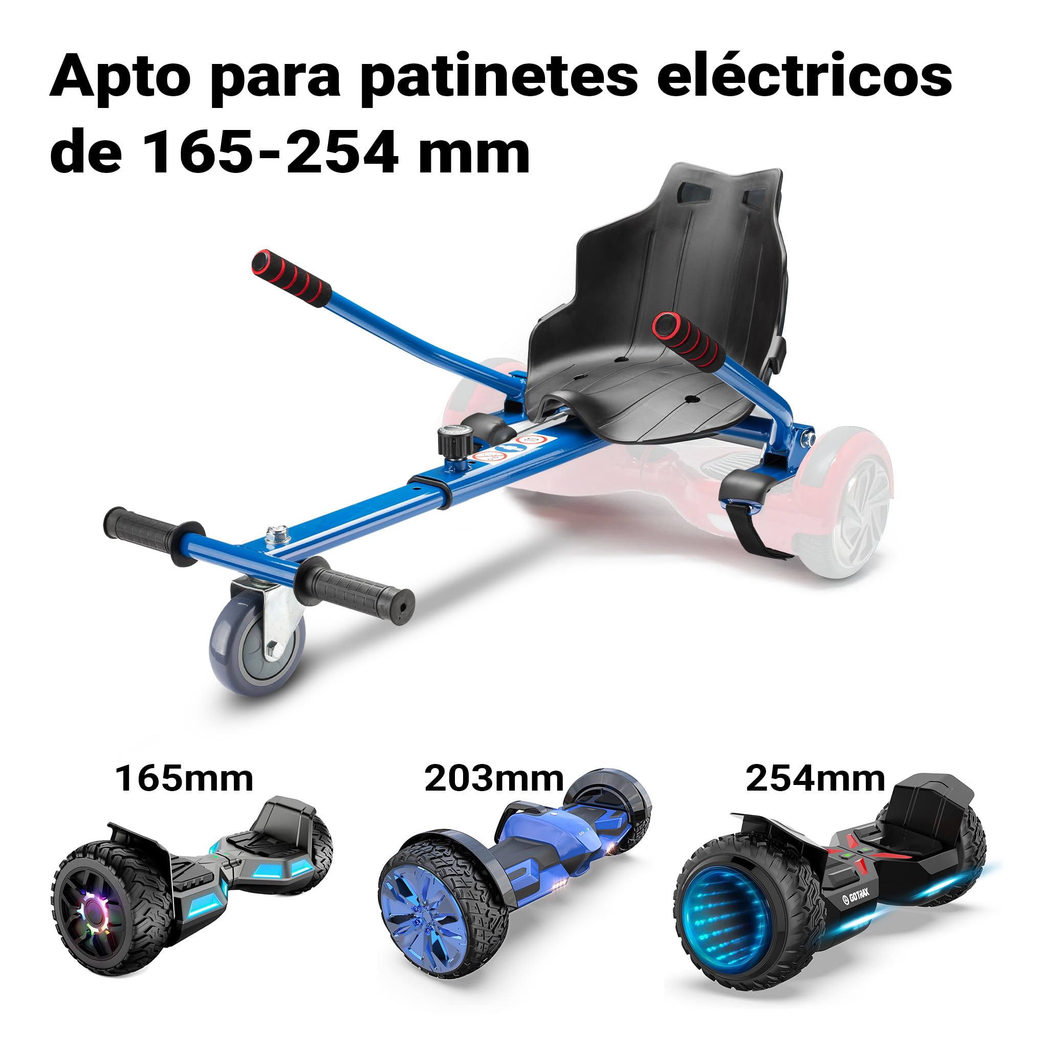 Asiento ajustable para patinete eléctrico, color rojo