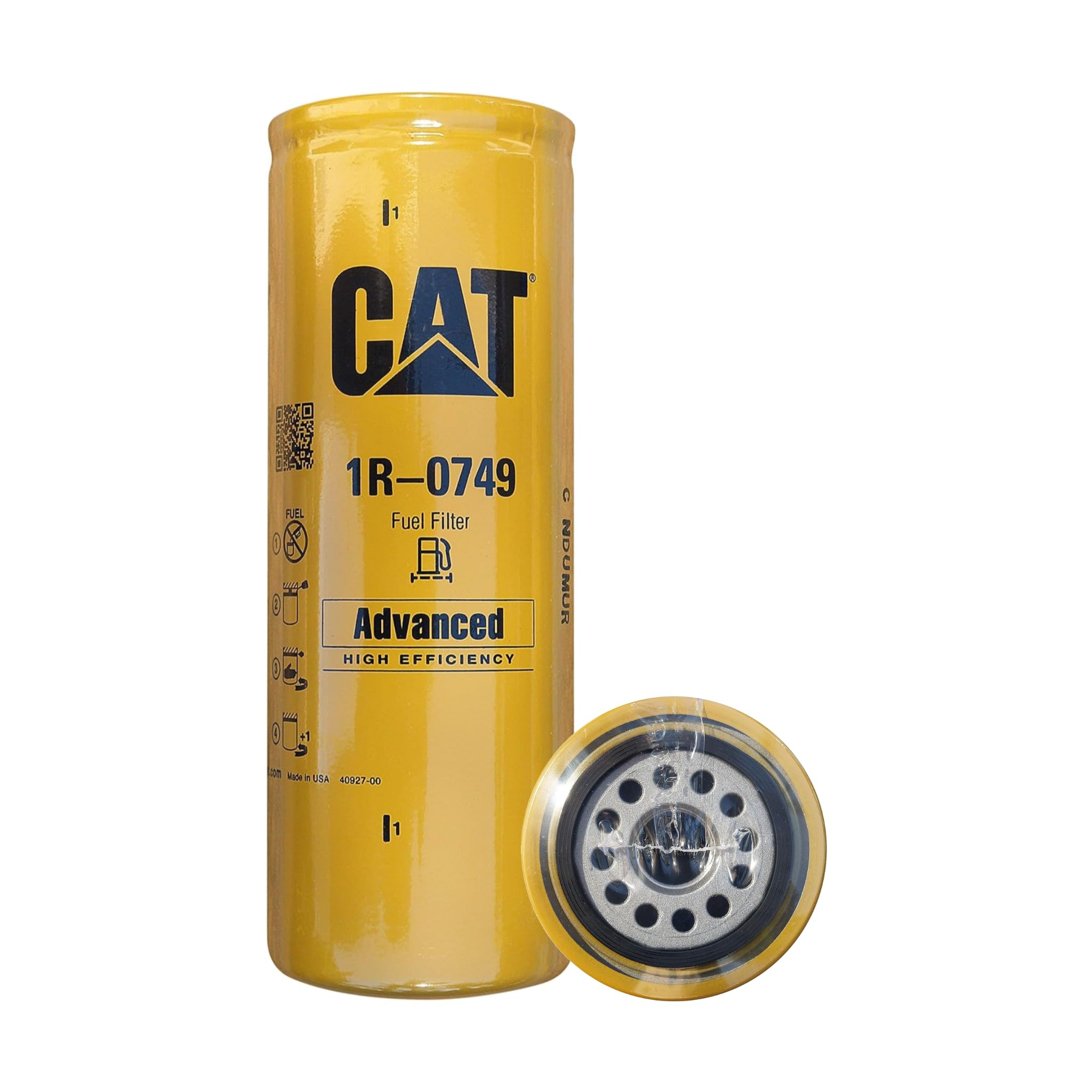 Caterpillar 1R-0749 Lot de 4 filtres à carburant haute efficacité