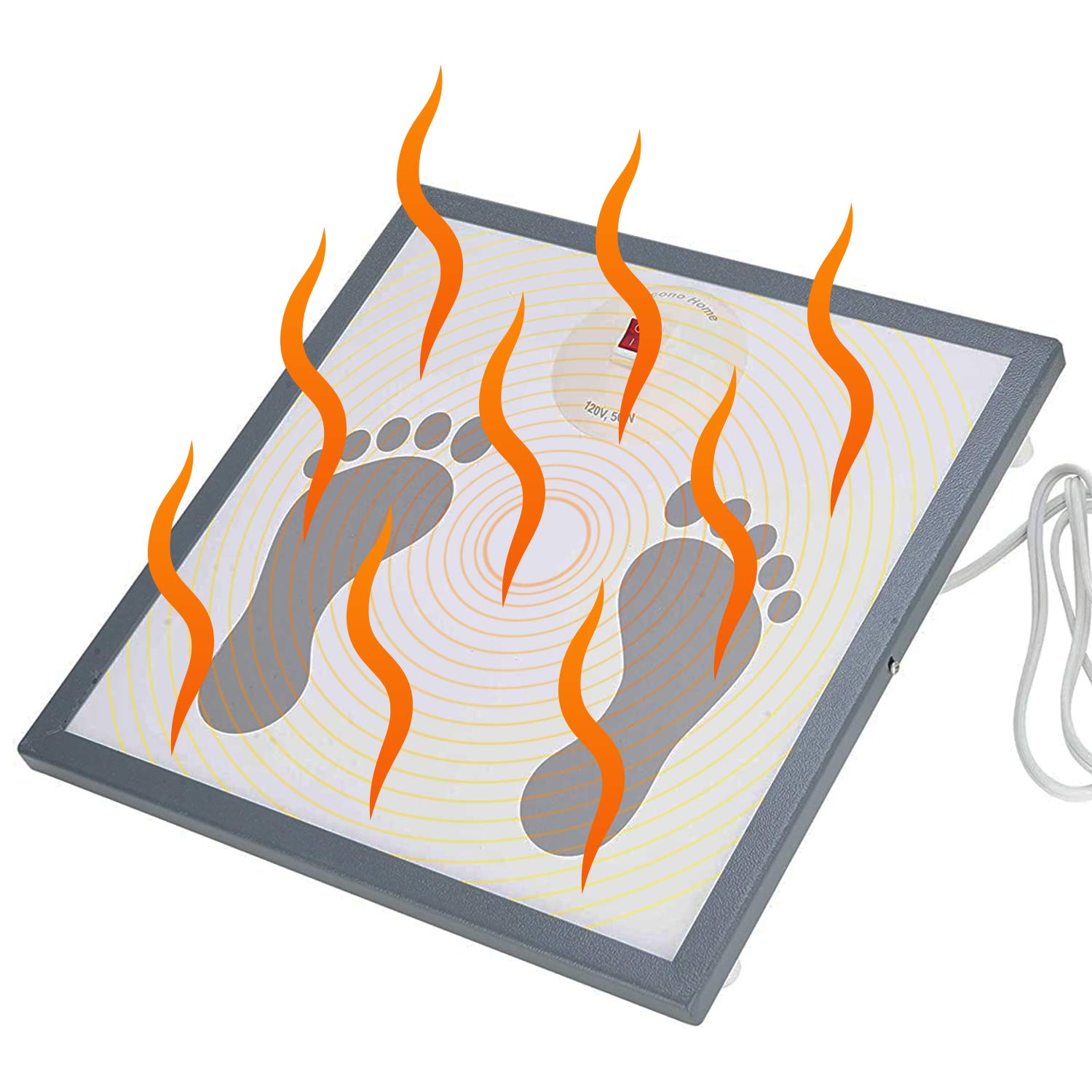 EconoHome Electric Foot Warmer - 50 Watt Foot Heater for Under the Desk, Office or Bedroom - Energy Efficient - Exclusive Overheat Protection Feet Warmer