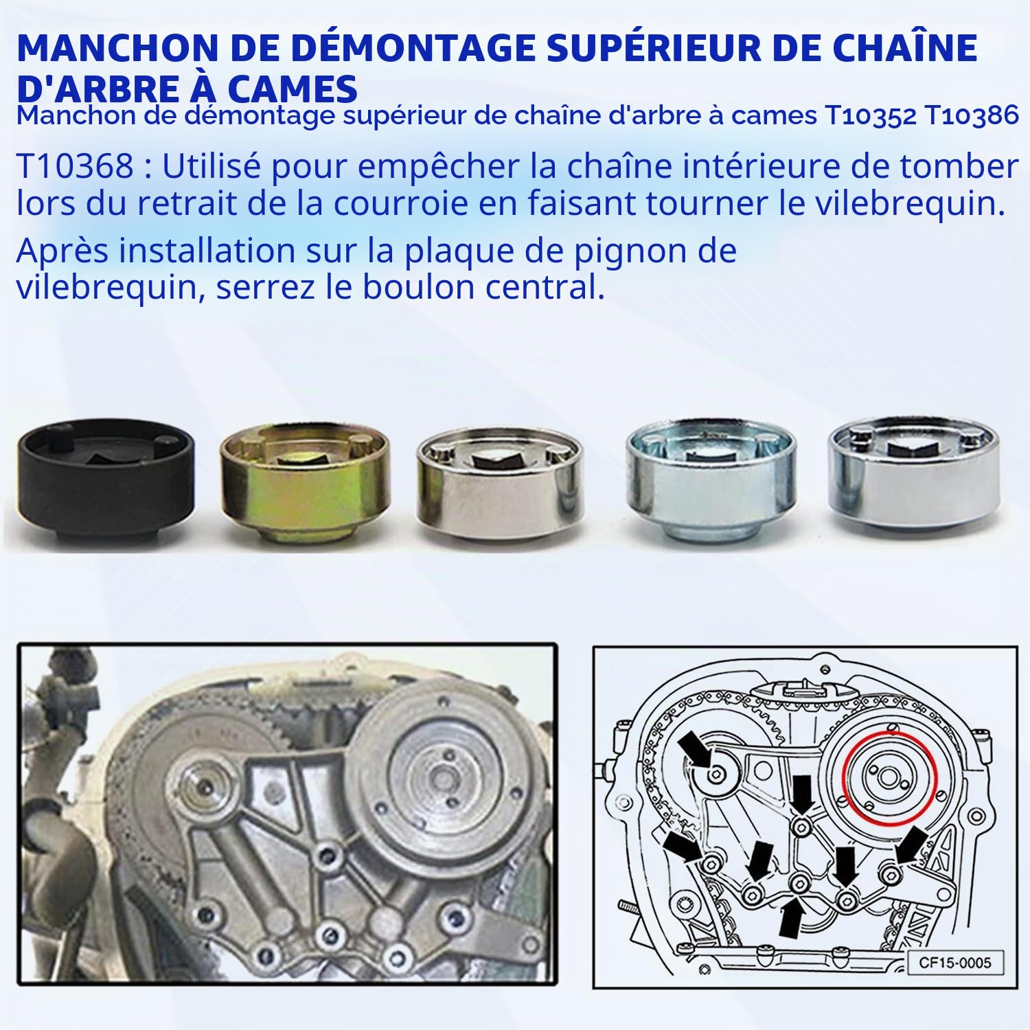 ZKTOOL 32 PCS Kit d'Outil de Calage de Distribution pour Moteur Audi