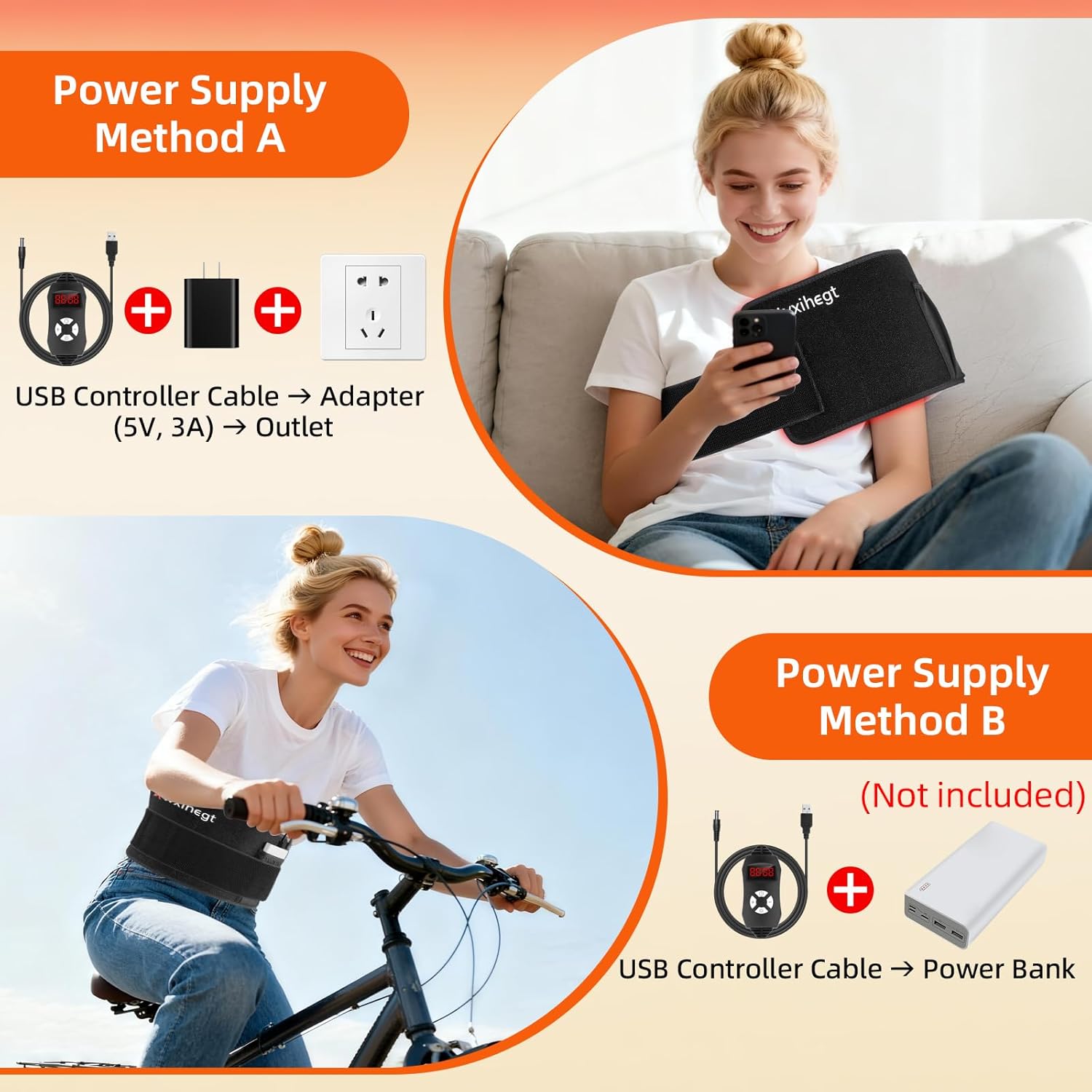 Red Light Therapy Pad for Body Infrared Light Therapy Belt, 16" 3 in 1 LED Bead Red Light Therapy 660nm 850nm Infrared Redlight Therapy Pad for Back Shoulders Waist Stomach Knees and Muscles