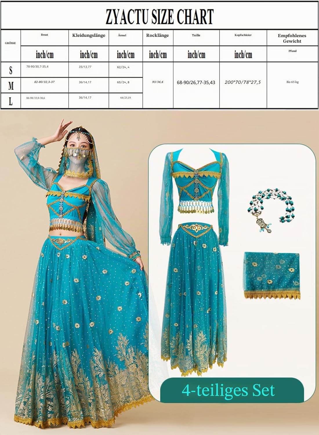 Bauchtanz-Kostüme für Damen, Aladin, Jasmin, Prinzessin, Verkleidung, Party, Halloween, Performance, Kostüme, Cosplay-Outfits