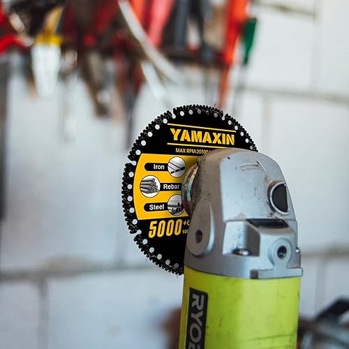 Miniatura 8 de 3 ruedas de corte de metal de 5 pulgadas con hoja de diamante con más de 5000 cortes para barras de refuerzo, chapa de metal, ángulo de hierro,