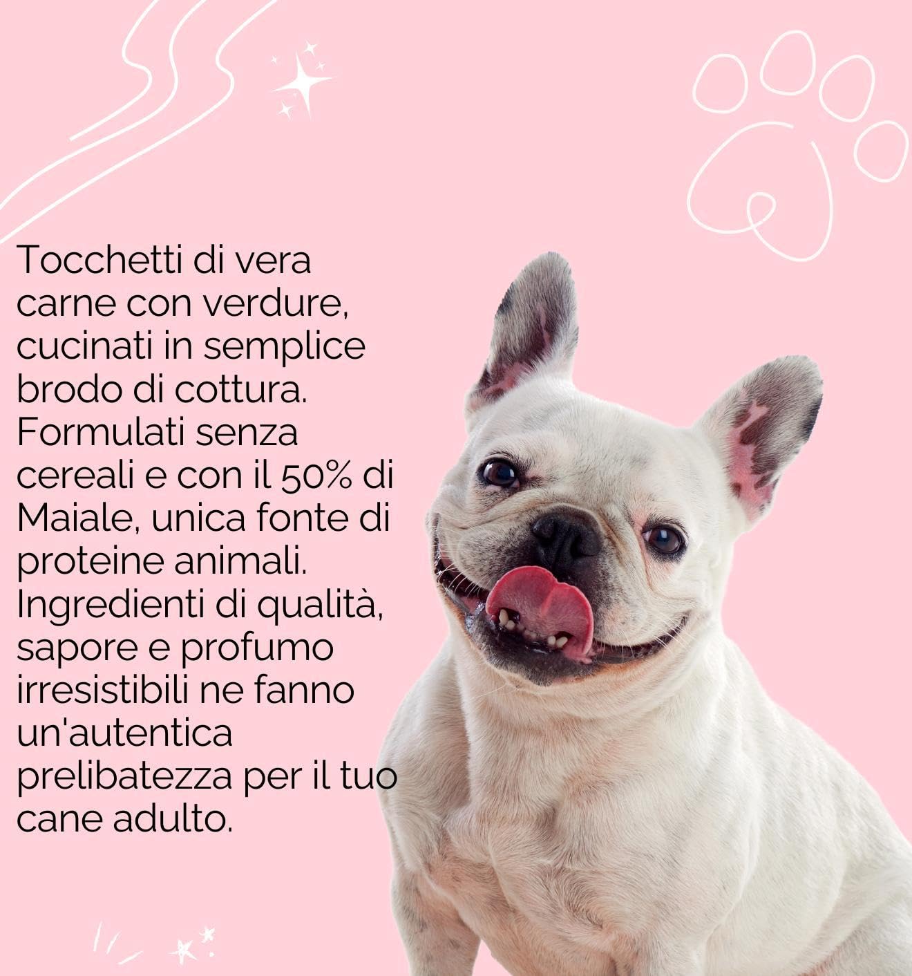 Oasy umido cane adult grainfree, alimento completo per cani adulti di taglia media e grande (medium) gusto MAIALE | 6 scatolette da 400 grammi l’una.