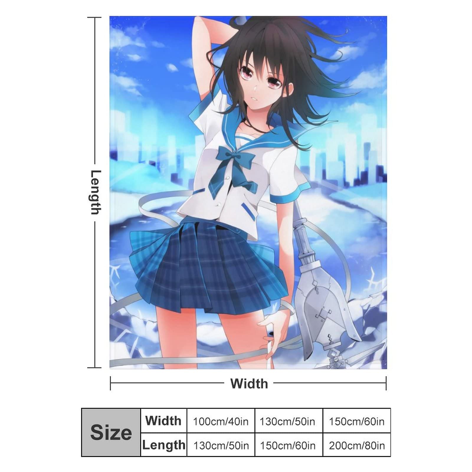 Amazon｜毛布 ストライク・ザ・ブラッド 姫柊雪菜 ブランケット 大きめ 