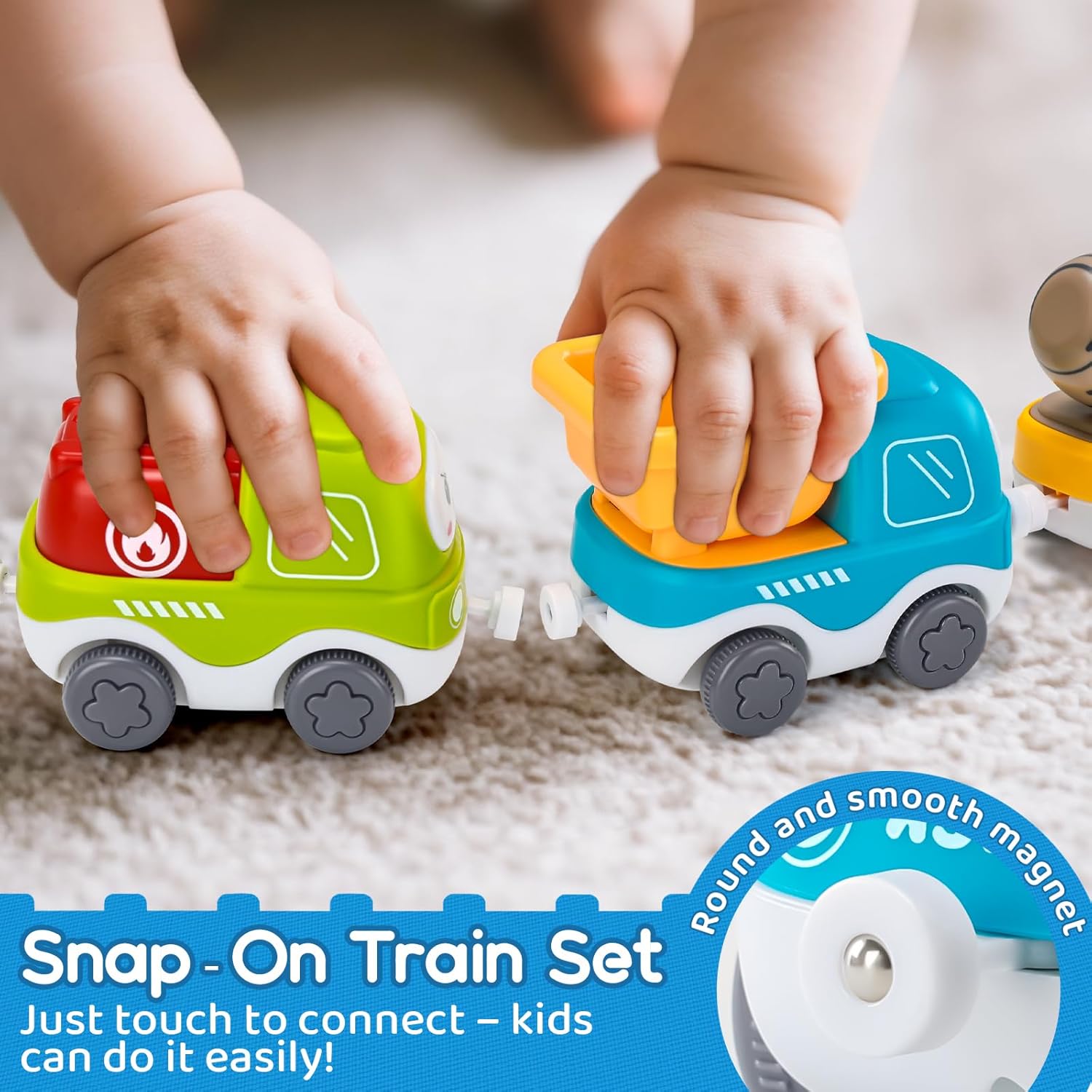 ALASOU Electric Train Set for Toddlers Kids with Steam Spray|Light & Music Magnetic Car Toy with Tracks,Playmat/Storage Bag|Christmas Birthday Gift for 3 4 5 6 Year Old Boys Girls
