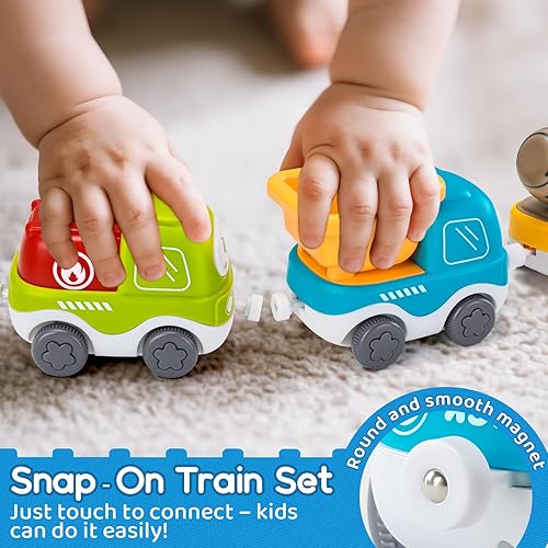 Miniatura 4 de ALASOU Juego de tren eléctrico para niños pequeños con rociador de vapor, juguete magnético de luz y música con pistas, tapete de juegobolsa de