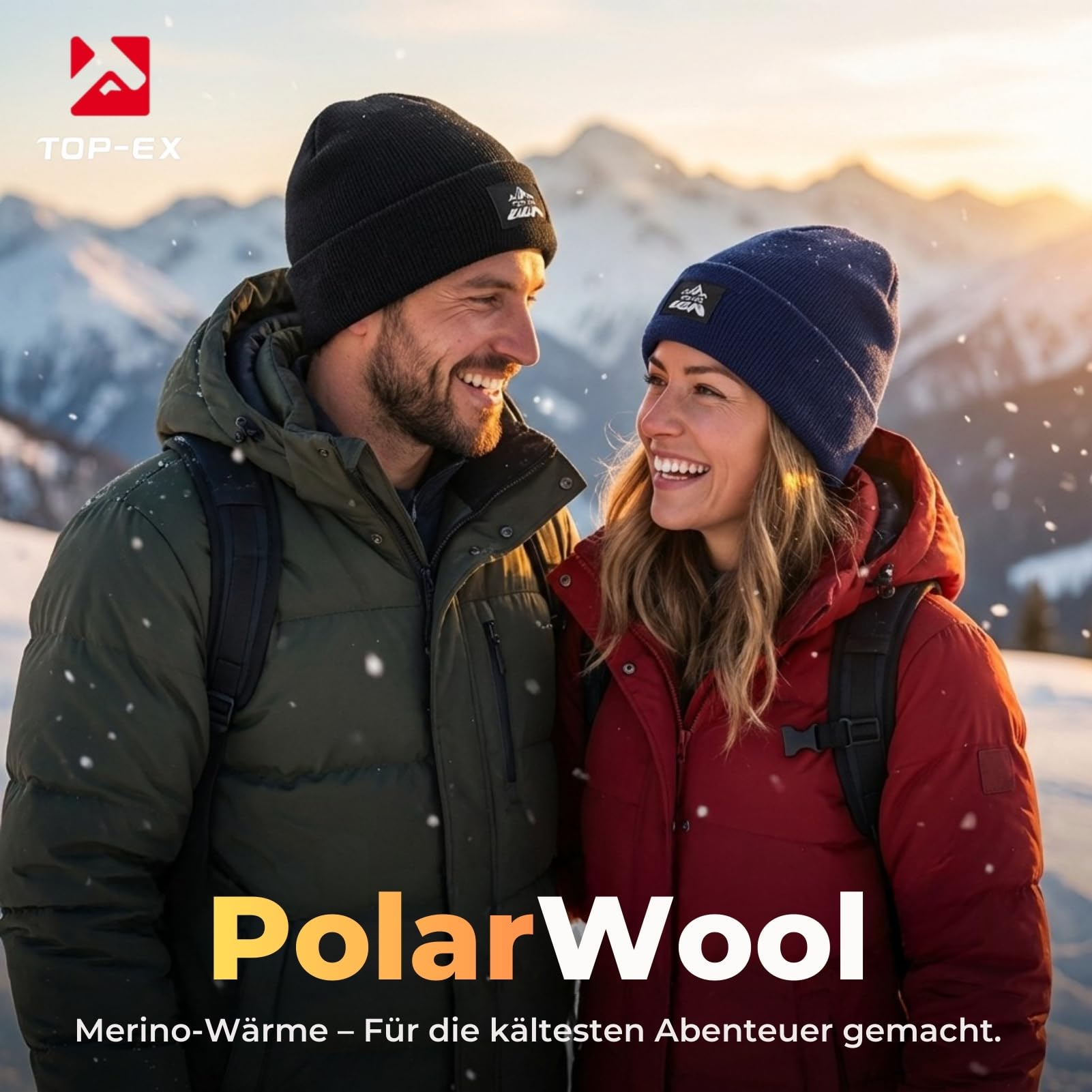 TOP-EX PolarWool 100% wełna z merynosów, ciepła czapka zimowa dla mężczyzn i kobiet, wiatroszczelna, oddychająca, czarna, rozm. M-XXL