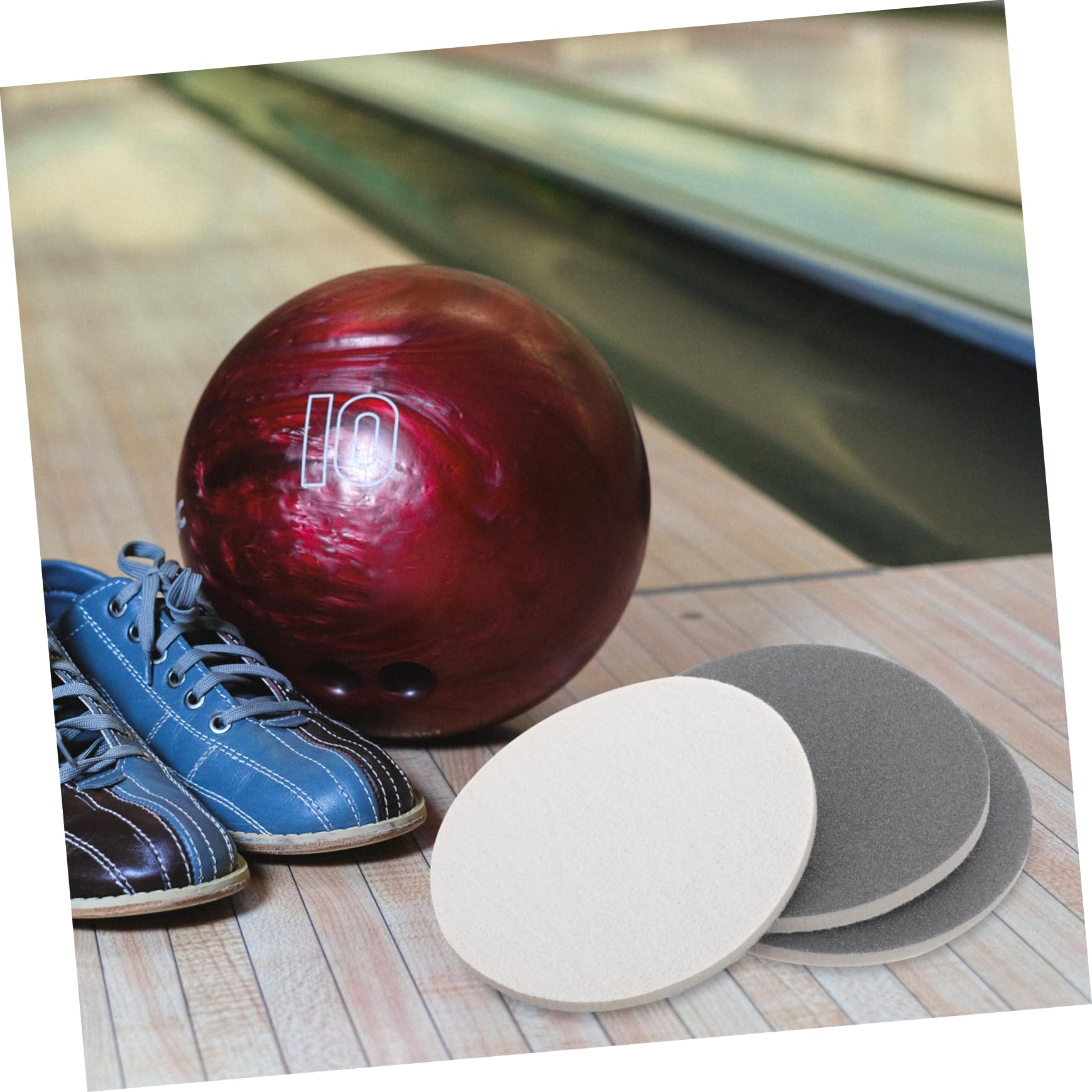 DOITOOL 30piezas Pads De Pulido Para Bolas De Bowling Accesorios De Limpieza Multiusos Material De Esponja Lija Para Mantenimiento De Bowling