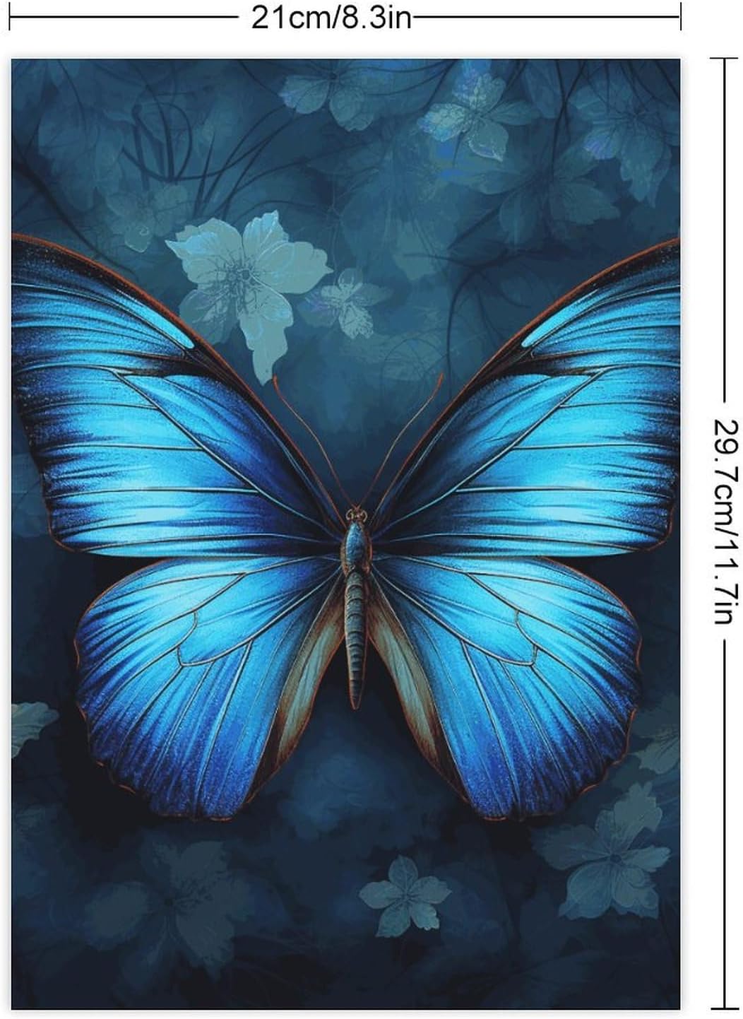 Cute Stickers Waterproof Funny Blue Butterfly Pattern Stickers for Water Bottles Laptop Decor