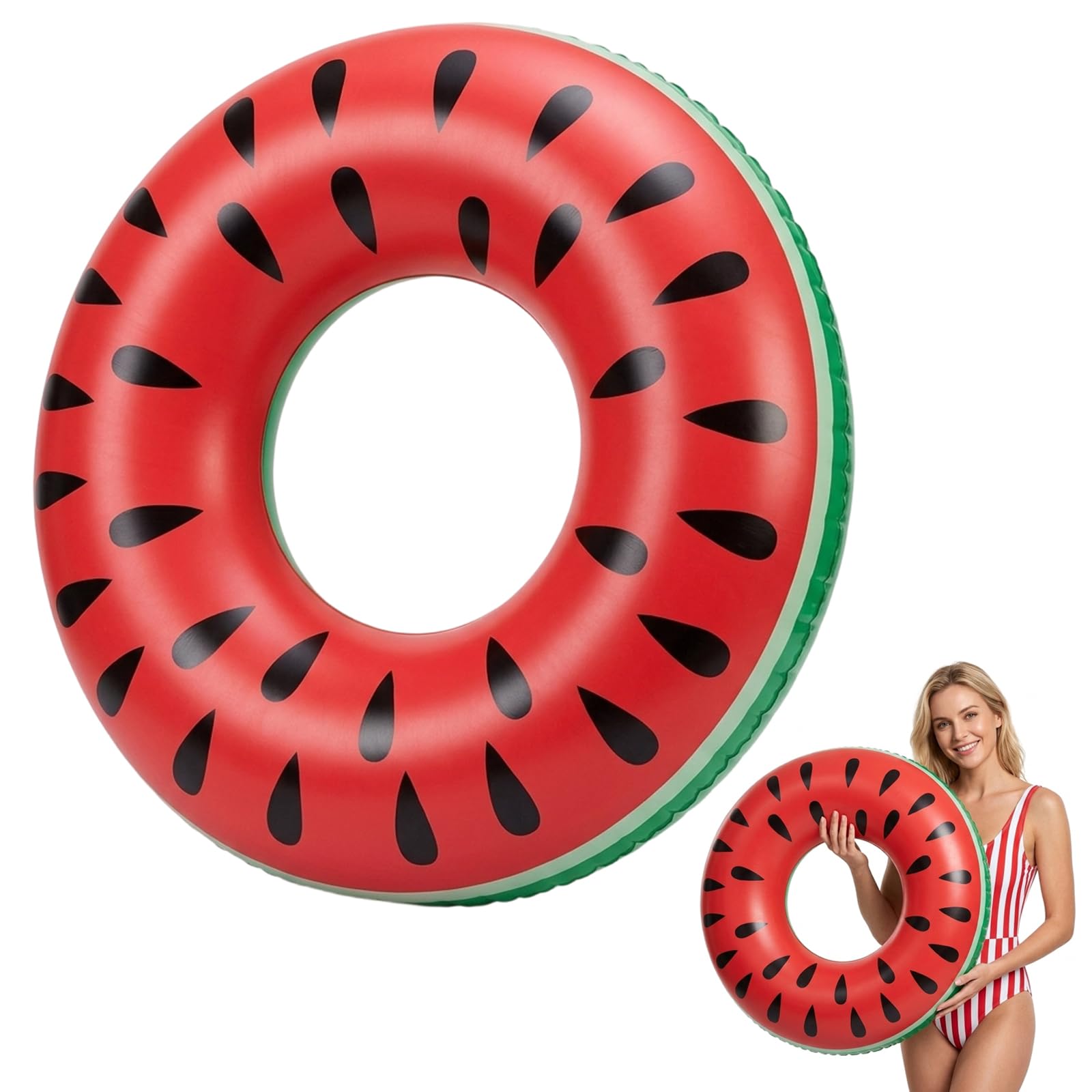 Rubber Rings for Adults, Swimming Ring for Pool Beach Parties, Durable Inflatable Ring for Outdoor Water Activities for Summer Party(75cm)