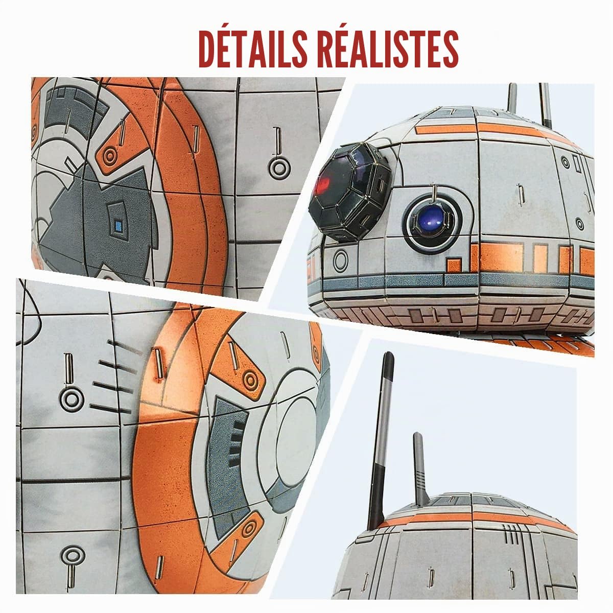 Party town Puzzle 3D-BB8, Figurines Star Wars Enfants 10 Ans 81 Pièces, Construire Adultes, Maquettes à Monter, 8436598032130
