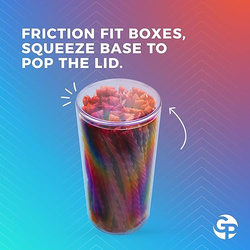 Miniatura 7 de Juego de 4 cajas de acrílico con tapas, 4.25 pulgadas de diámetro x 8.5 pulgadas de alto, fabricadas en Estados Unidos, vitrinas para