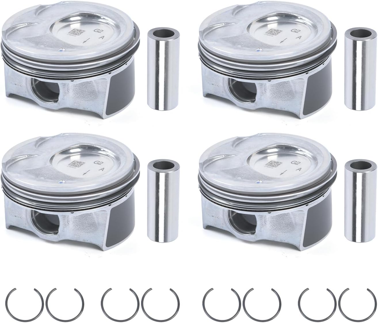 4PCS 23041-2E210 Engine Pistons Rings Set Replacement for 2014-2019 Kia Soul Forte Forte5 Forte Koup 2.0L G4NC