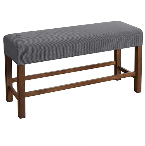 Fundas rectangulares elásticas para banco y sillas de comedor, tela jacquard suave, extraíble y lavable, protector de asiento antipolvo para sala de