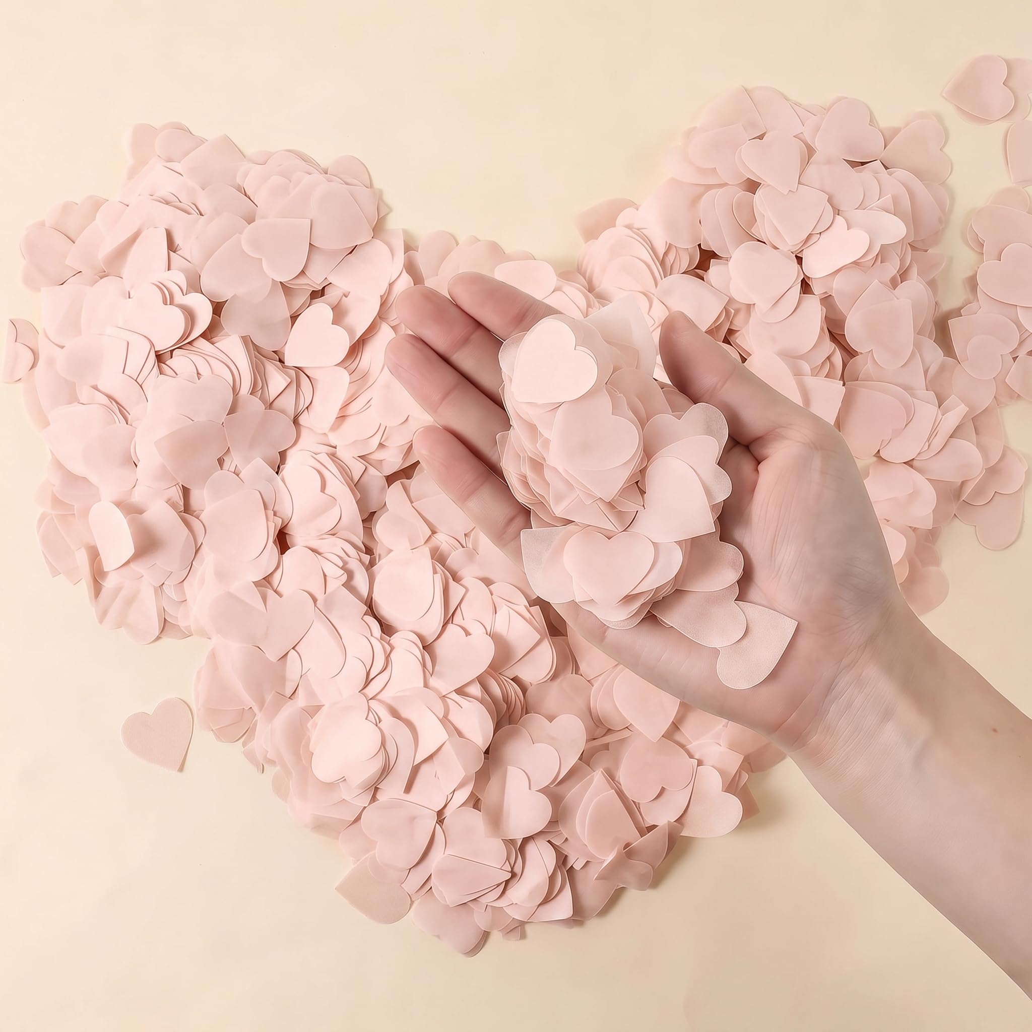 Ertzinla Blush Pink Heart Confetti, 10,000 Pcs 2.5cm Eco Biodegradable Tissue Paper Scatter for Wedding, Bridal Shower, Hen Party, Engagement, Boho, Valentine's, Crafts & Gifts, 1 Pack โ image 1