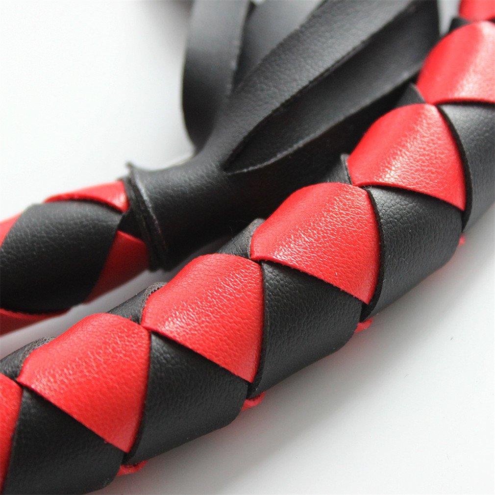 cuir longue 140 cm, cravache-fouet Cravache tressé S & M Bondage Flogger avec extrémités häng Bague Cosplay Sex Toys Accessoire pour BDSM