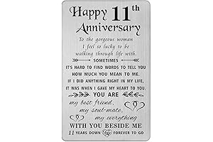 TANWIH 11th Anniversary Steel Engraved Metal Wallet Card