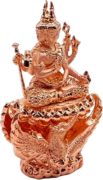 Amulet Thai Phra Phrom Siam Thewa Phrom Rangsri Edition Statue Amulet Four-Faced Brahma Sacred Thai Deity for Prosperity, Success, Protection & Blessings Thai Spiritual Collectible