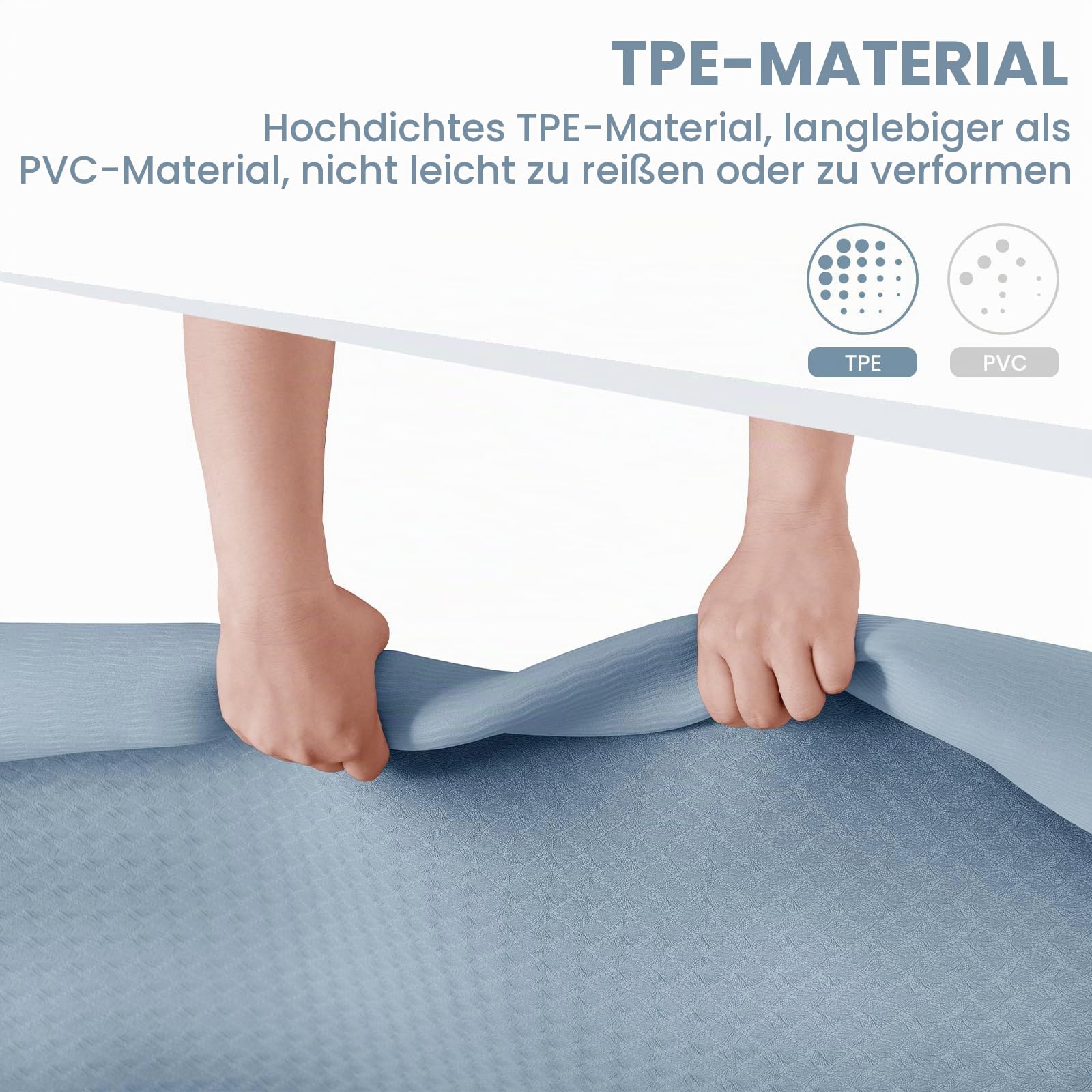 Narwhal Yoga Matte Groß TPE Rutschfest 190x80x0.6cm Yogamatte xxl Sportmatte Gymnastikmatte Trainingsmatte Rutschfest 190x80 Turnmatte für Zuhause Fitnessmatte 80 cm Breit