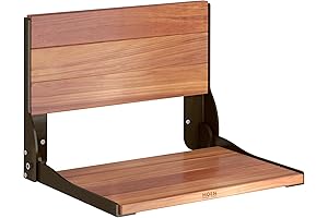 Wall Mounted Teak Folding Shower Seat by Moen Home Care for a...