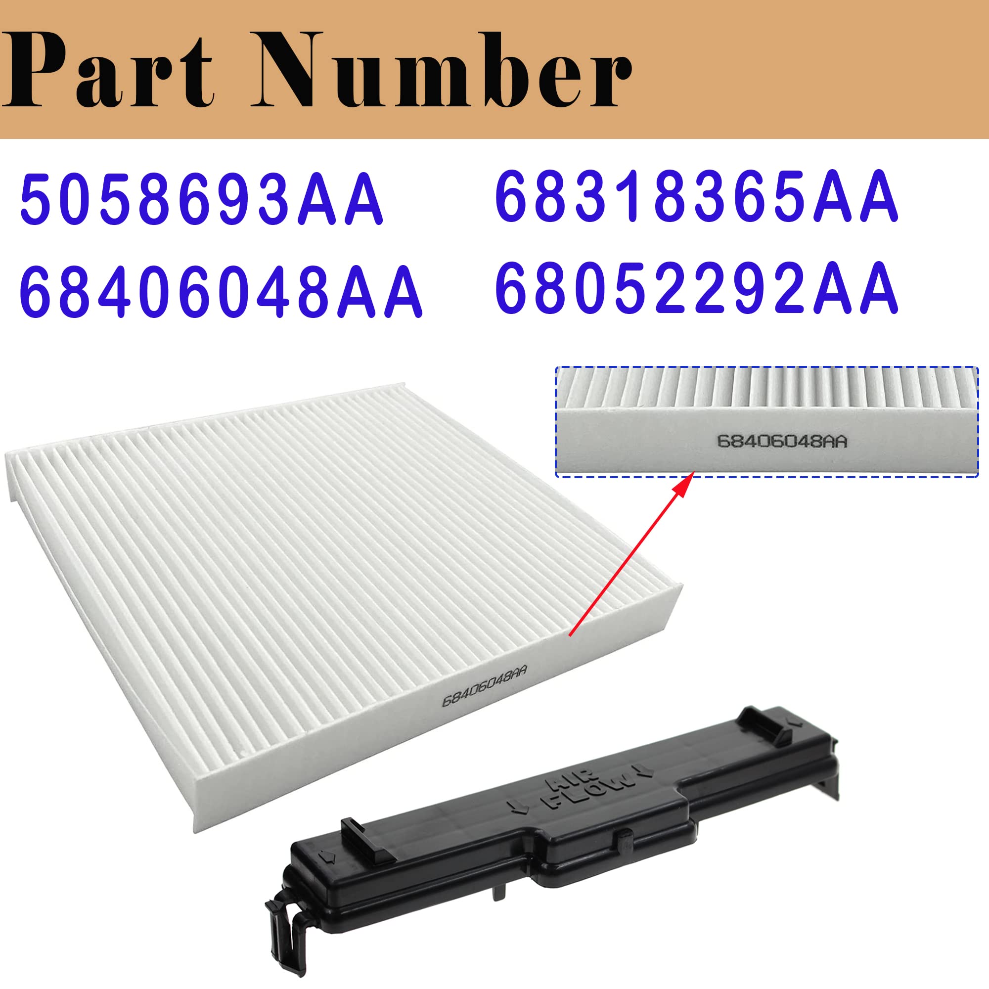 Filtro De Aire De Cabina Y Puerta De Acco De Filtro 68318365AA