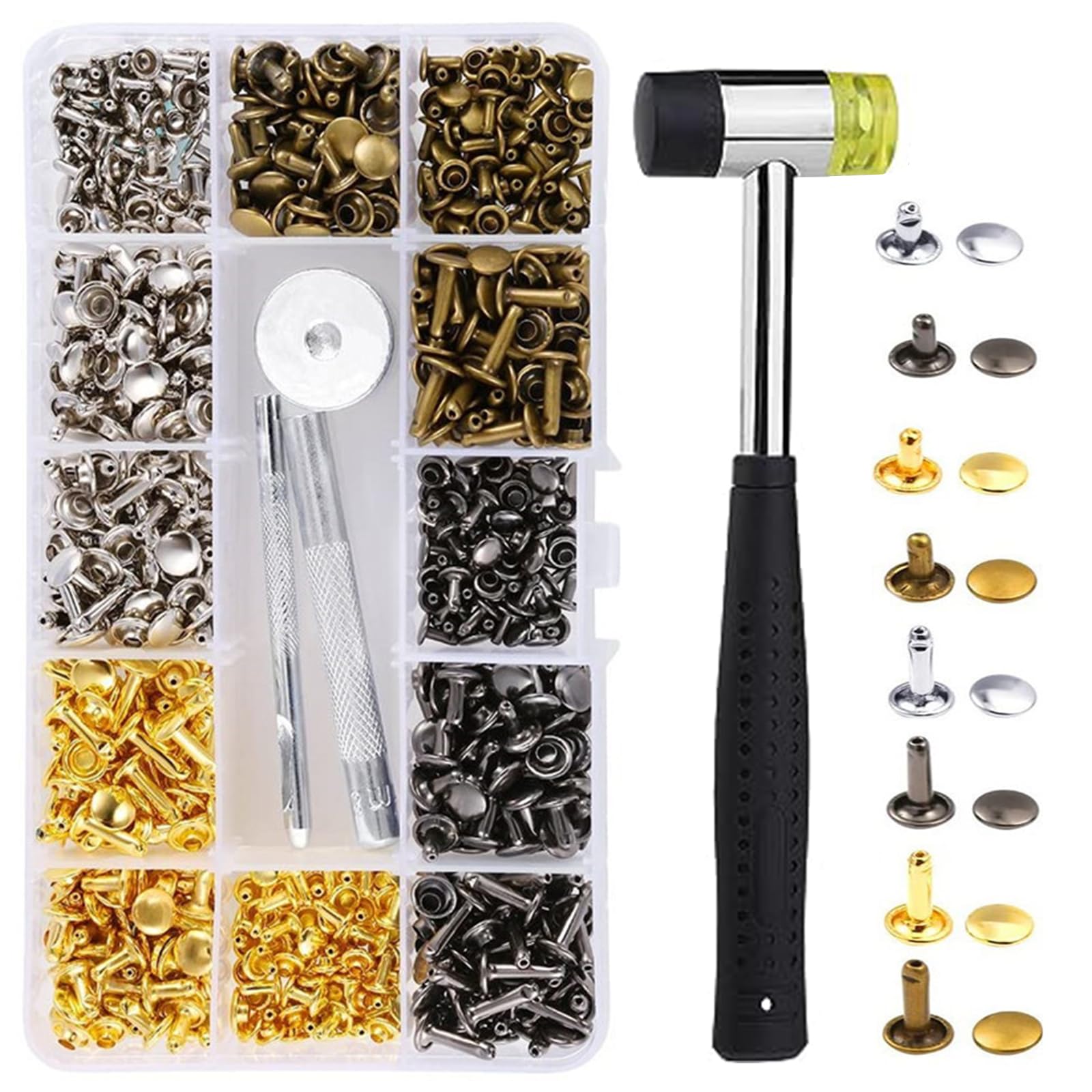 Swpeet Kit De 360 Horquillas De 2 Estilos Y 380 Horquillas Negras Con Bandas De Goma
