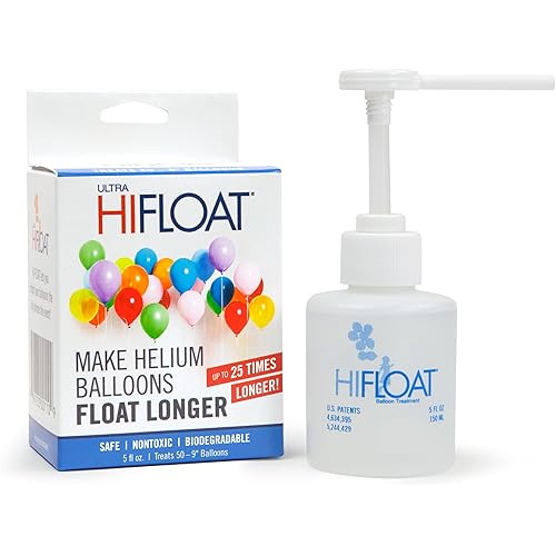 LA Balloons 001116 Hi-Float Solution, 5 oz, Transparent