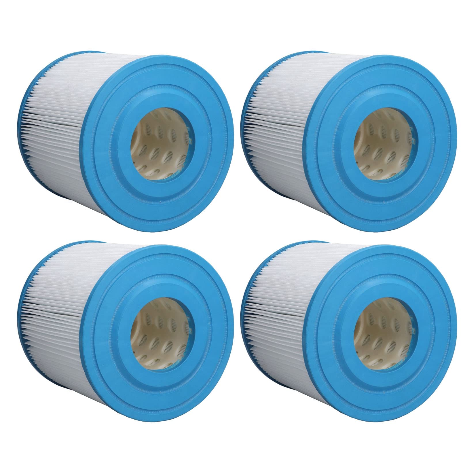 Cartuccia Filtrante da 4 Pezzi, Tessuto in Fibra di Poliestere PP, Forte Assorbimento dello Sporco, Ideale per l'installazione di Piscine e SPA AF25