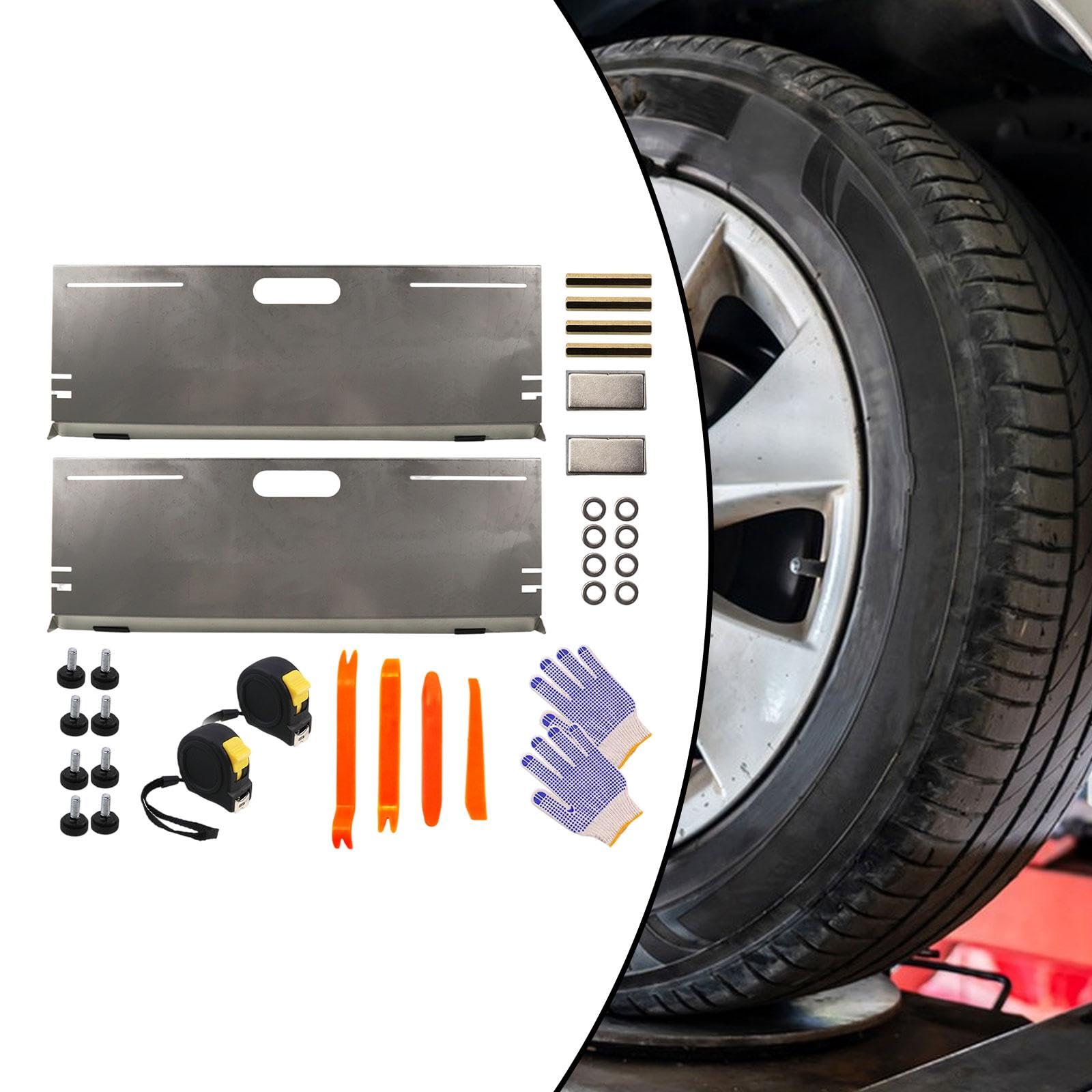Juego de Placas de Alineación de Ruedas, Herramienta de Medición del ángulo de Convergencia, Placa para Neumáticos de Coche