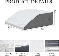 Vista 4 de 8" Leg Elevation Pillows Memory Foam Leg Support Bed Wedge Pillow Leg Elevated for Sleeping, Leg Pillows Good for Back& Knee& Hip& Ankles