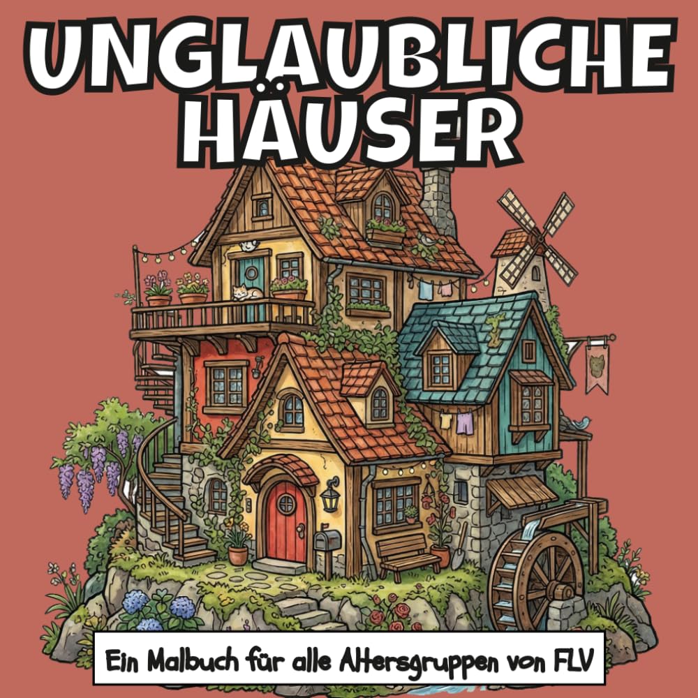UNGLAUBLICHE HÄUSER: Ein MALBUCH für alle Altersgruppen. (Malbücher)