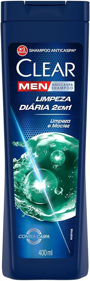 Clear Men Limpeza Diaria 2 Em 1 - Shampoo Anticaspa 400Ml