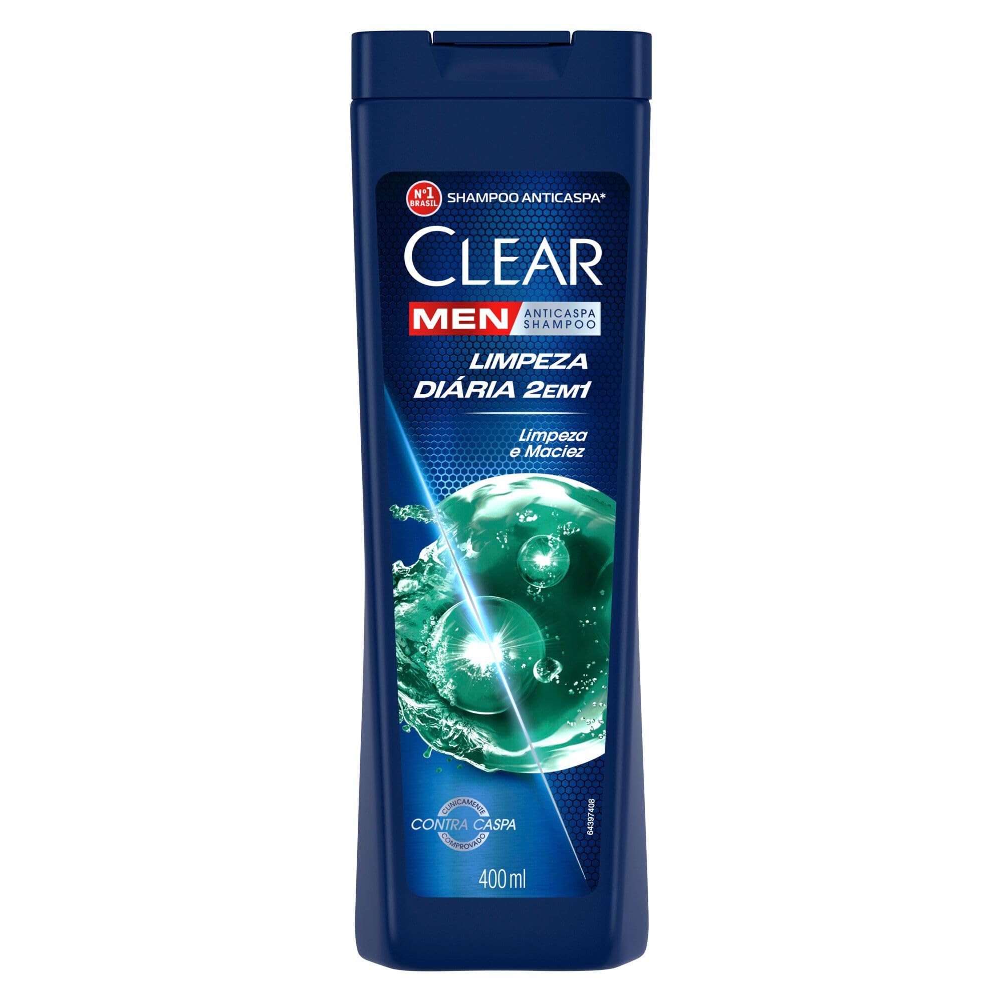 Clear Men Limpeza Diaria 2 Em 1 - Shampoo Anticaspa 400Ml
