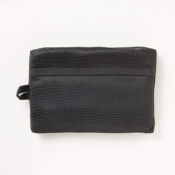 Muji 82203066 Ready-to-Wash Garment Case, Large, Approx. 9.8 x 18.9 x 0.4 inches 25 x 48 x 1 cm, Black