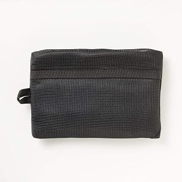 Muji 82203066 Ready-to-Wash Garment Case, Large, Approx. 9.8 x 18.9 x 0.4 inches 25 x 48 x 1 cm, Black