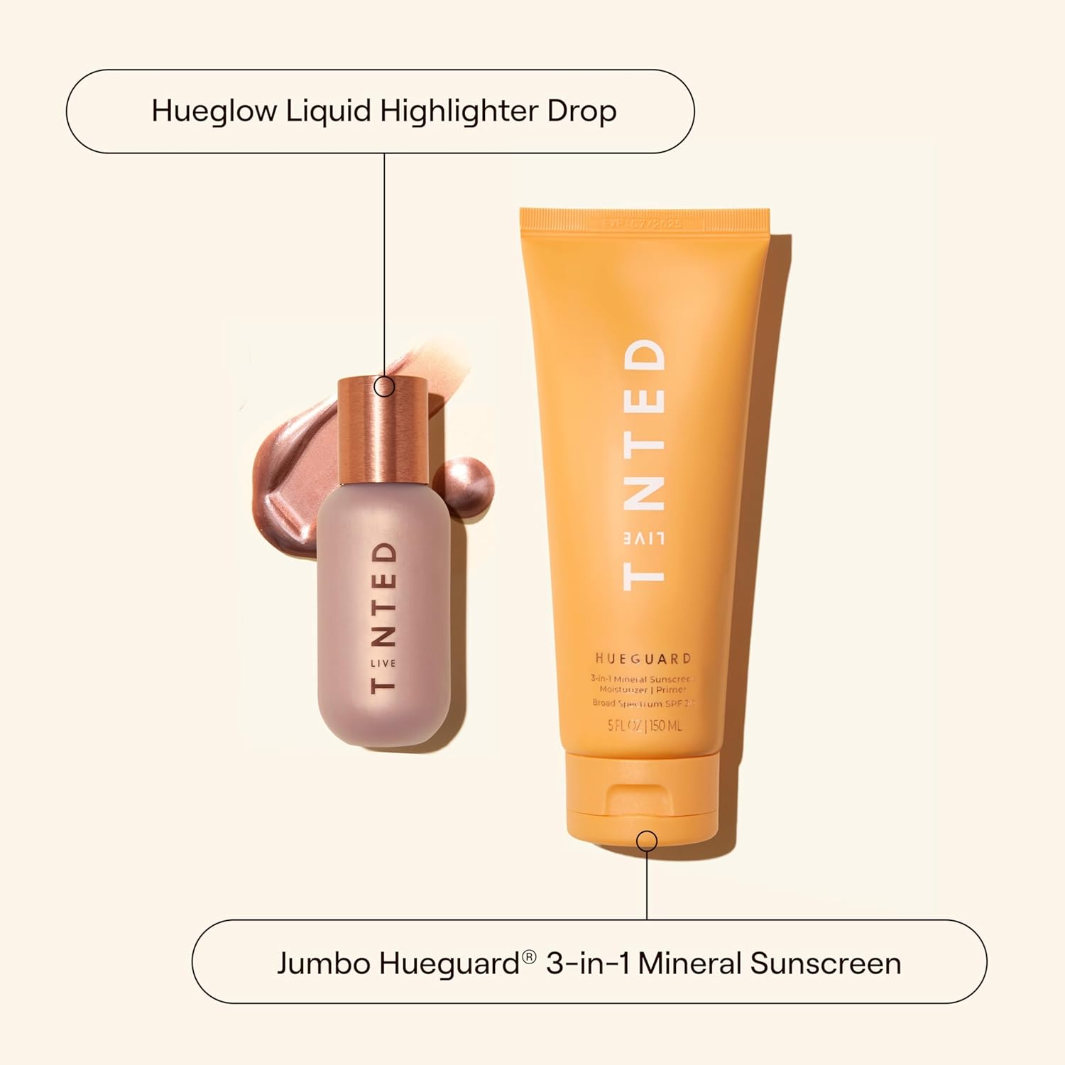 Live Tinted Summer Glow Duo: includes full-sized Hueglow in Dawn, 1.7 fl. Oz & Jumbo Hueguard 3-in-1 Mineral SPF, 5 fl oz - Image 2
