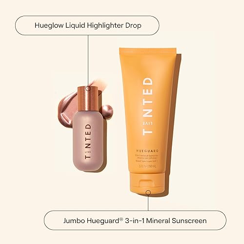 Miniatura 2 de LIVE TINTED Summer Glow Duo incluye Hueglow in Dawn de tamaño completo, 1.7 onzas líquidas y Jumbo Hueguard mineral SPF 3 en 1, 5 onzas líquidas