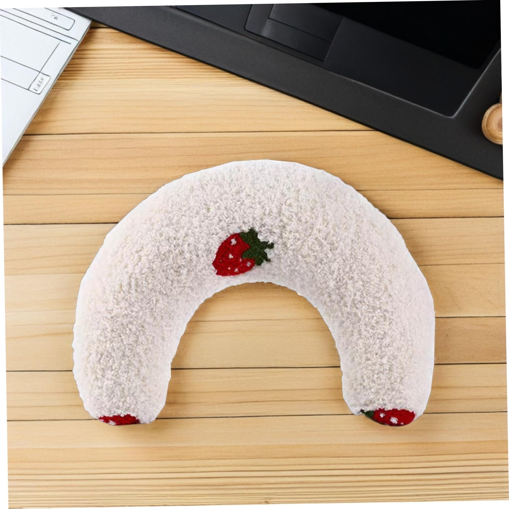 Kisangel Almohadas de Peluche para Gatos y Perros Pequeños 3 Almohadas en Forma de U para Dormir Cómodo, Fácil Limpieza y Uso en Interiores y Exteriores