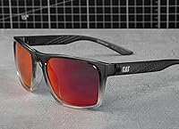 Vista 4 de CAT 8017 Gafas de sol polarizadas cuadradas para hombre, 2.283 in, Brillo gris