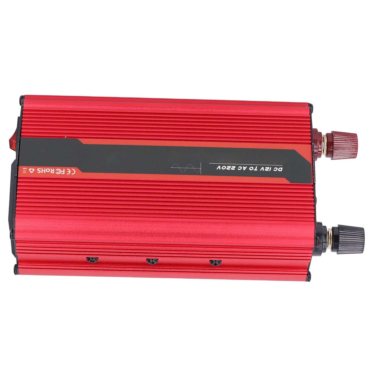 Hyuduo Samochodowa Przetwornica Napięcia Stop Aluminium Czysta Fala Sinusoidalna Konwerter DC12V na AC220V Moc Znamionowa 300 W 500 W Szczytowa USB 5 V 2 A na Zewnątrz Kemping Wycieczki Drogowe