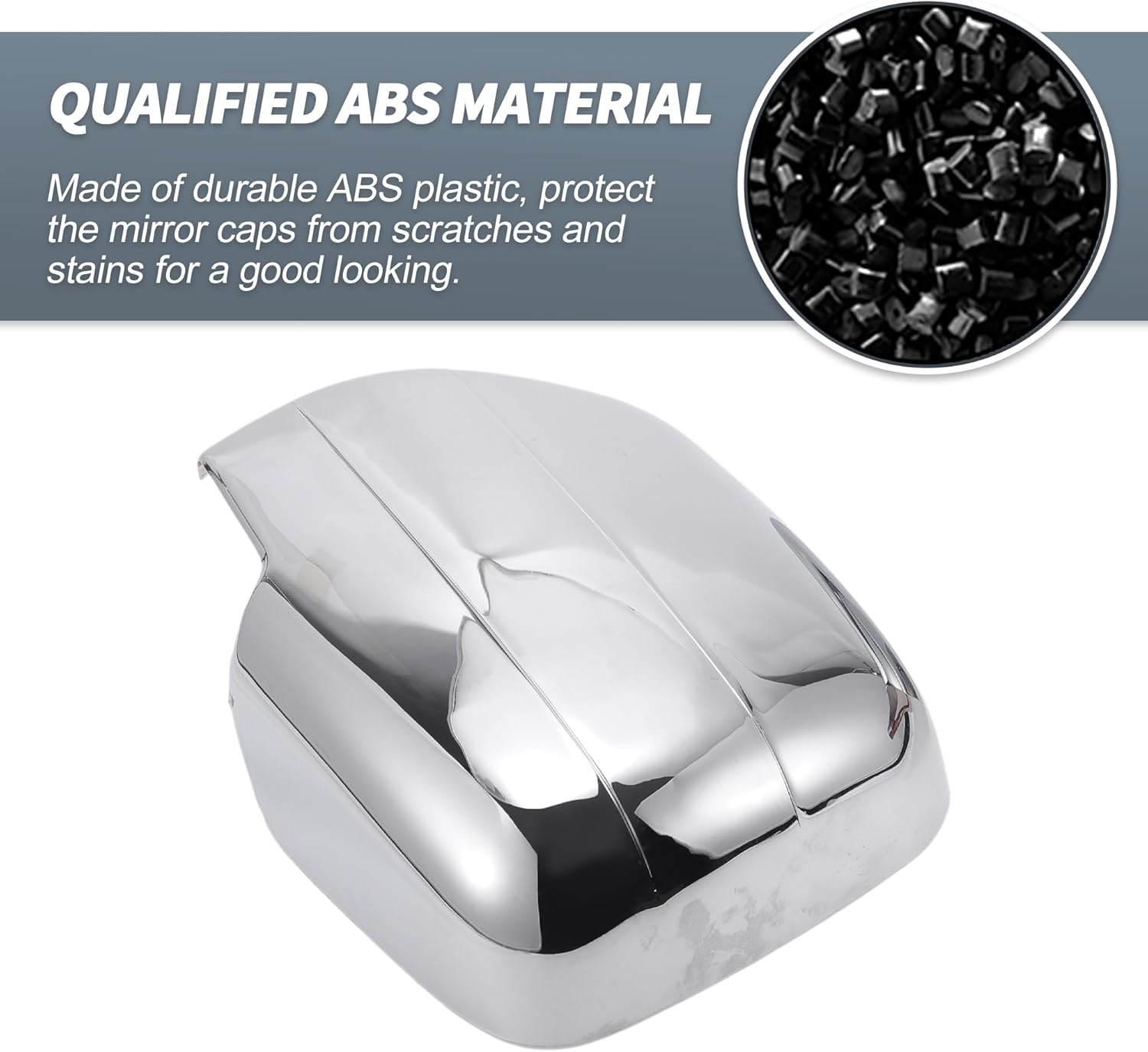 X AUTOHAUX Pair Car Rear View Driver Passenger Side Mirror Cover Cap Overlay Chrome Plated for Lexus LX470 1998-2007 for Toyota Land Cruiser Mirror Guard Covers Exterior Decoration Trims