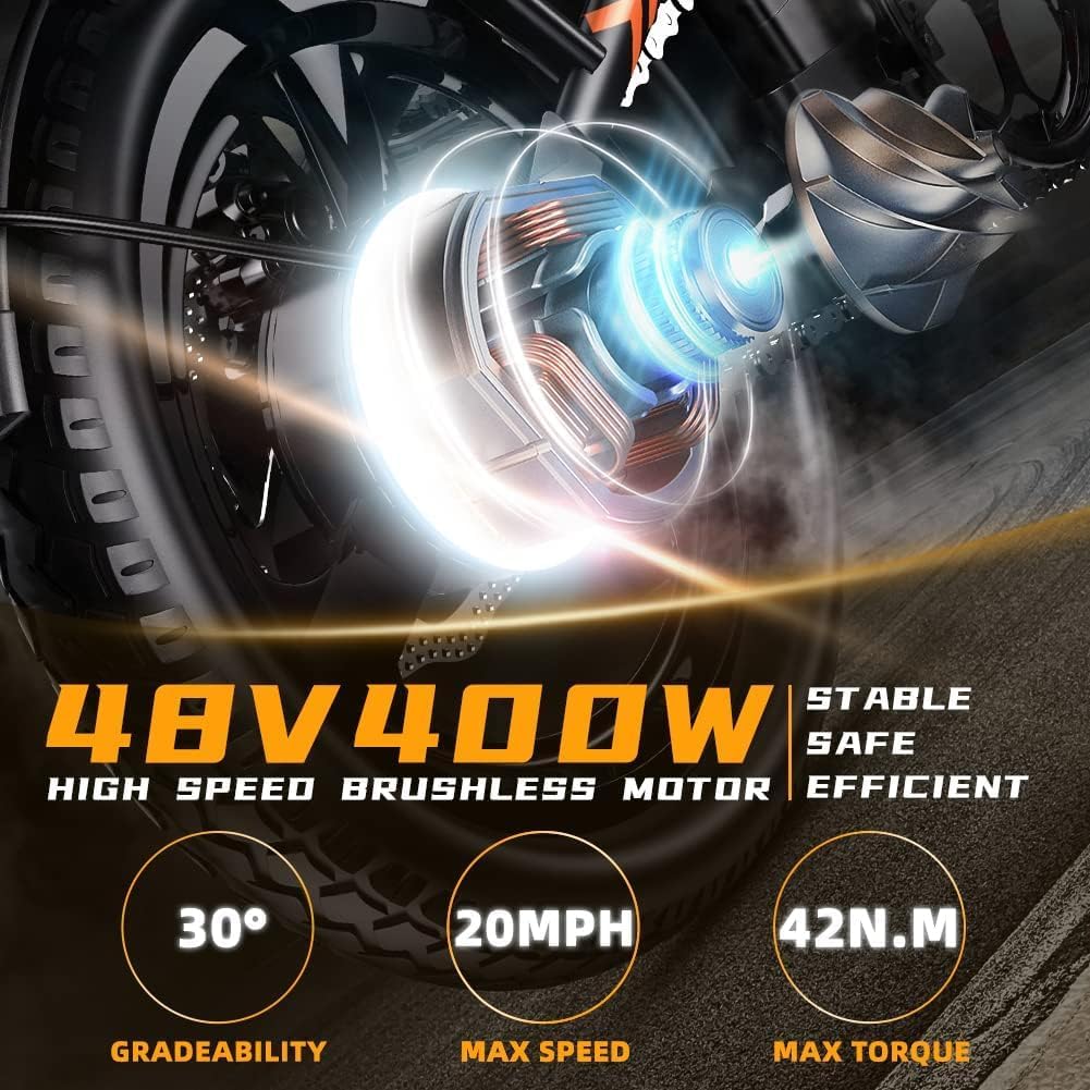 Foldable Ebikes for Adults, 400W(Peak 500W) Motor 22MPH Max Speed, 48V 20AH Removable Battery for Adult Electric Bike, Lightweight & Portable Mini Electric Bicycles E Bikes City Commuting Bike