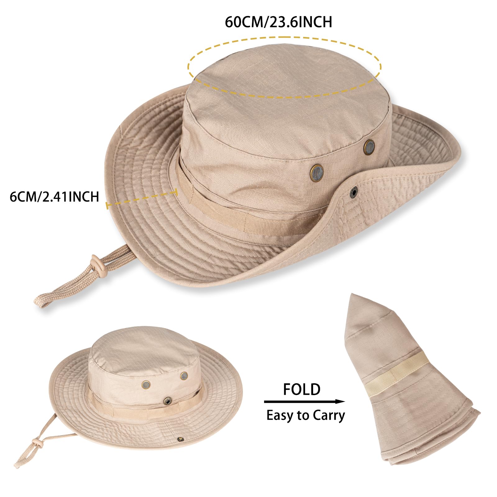 Snapklik.com : Sun Hats For Men Women Boonie Hat UPF 50+ Bucket Hat ...