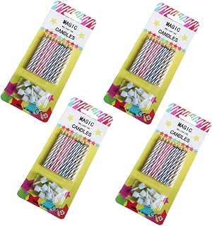 Cooplay 40PCS Magic Trick Relighting Candles Brthday Cake Party Novelty Joke Funny Joke Halloween Fools Day Party Magic Trick Gadget Prank Gag Toy 4 Sets